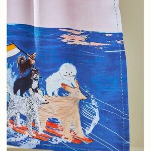 Waterskiing Dogs Dish Towel